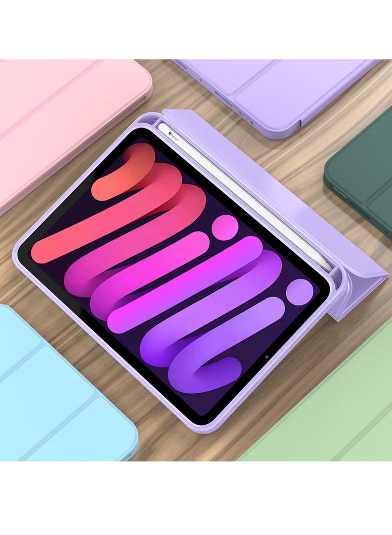 DUSALA New iPad Mini 6 Case 8.3 Inch 2021 (6th Gen) with Pencil Holder, Trifold Stand Smart Case, Soft TPU Back, Auto Wake/Sleep - Image 4