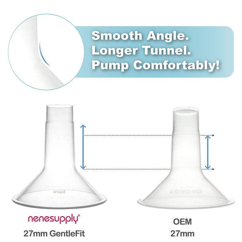 Nenesupply Pump Parts with 27mm Flanges Compatible with Medela Pump in Style Parts Accessories Breast Pump Not Original Medela Pump Parts Incl. 27mm Flange Breastshield Connector Valve Membrane Tubing - Image 4