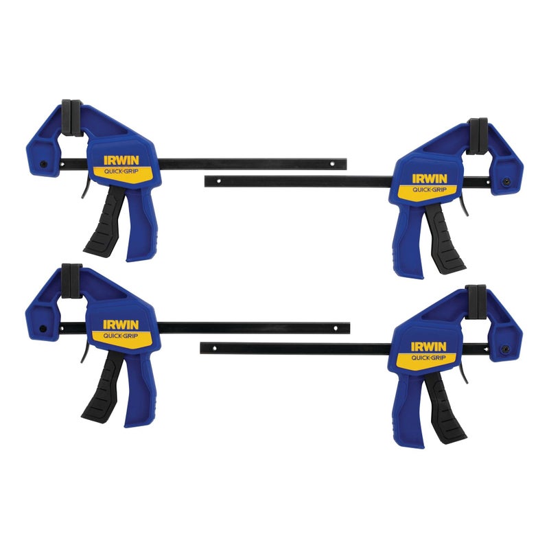 IRWIN QUICK-GRIP 1964758 One-Handed Mini Bar Clamp 4 Pack, 6" - Image 1