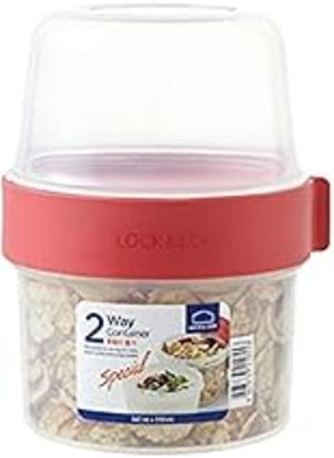 LocknLock TWO WAY TWIST CONTAINER transparent,360ML+310ML,LLS221