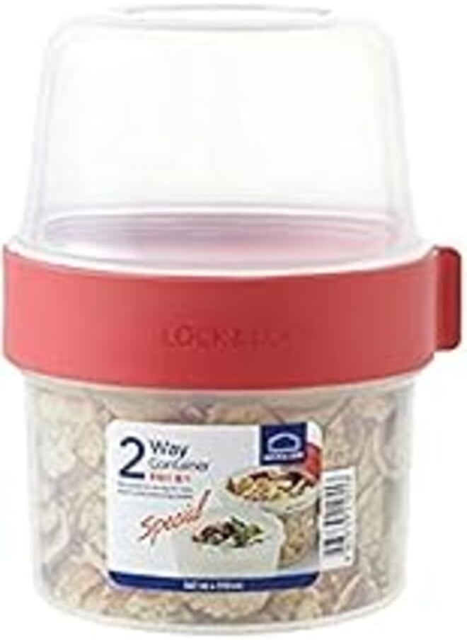 LocknLock TWO WAY TWIST CONTAINER transparent,360ML+310ML,LLS221