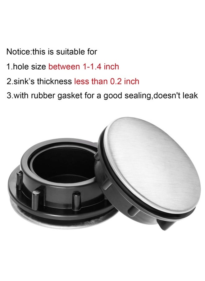 Tatuo Sink Hole Plug Sink Tap Hole Cover Kitchen Faucet Hole Cover Stainless Steel 2 Packs 1.1 To 1.7 Inch In Diameter  - Image 3