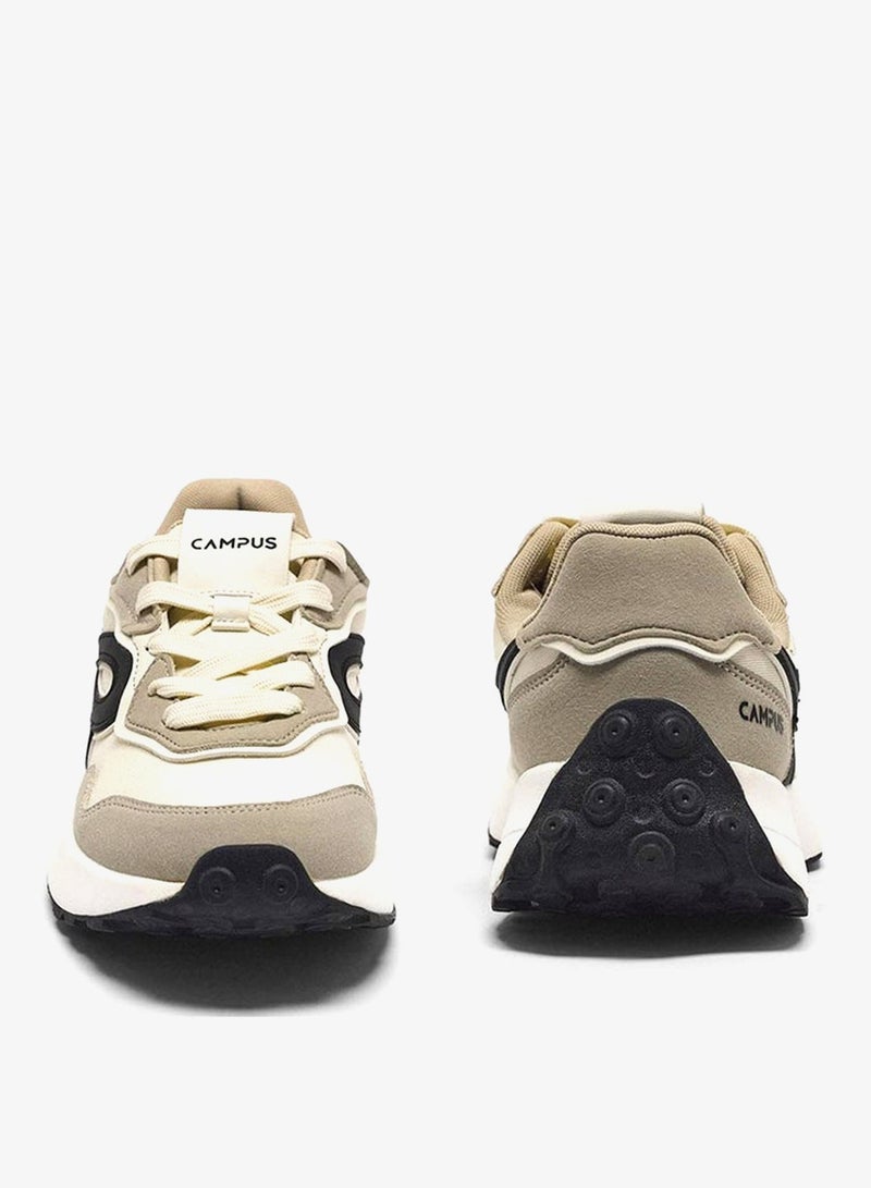 CAMPUS Men’s Off White Low Top Sneakers – Cool Retro Design Shoes with Bold Side Pattern and Modern Comfort - Image 3