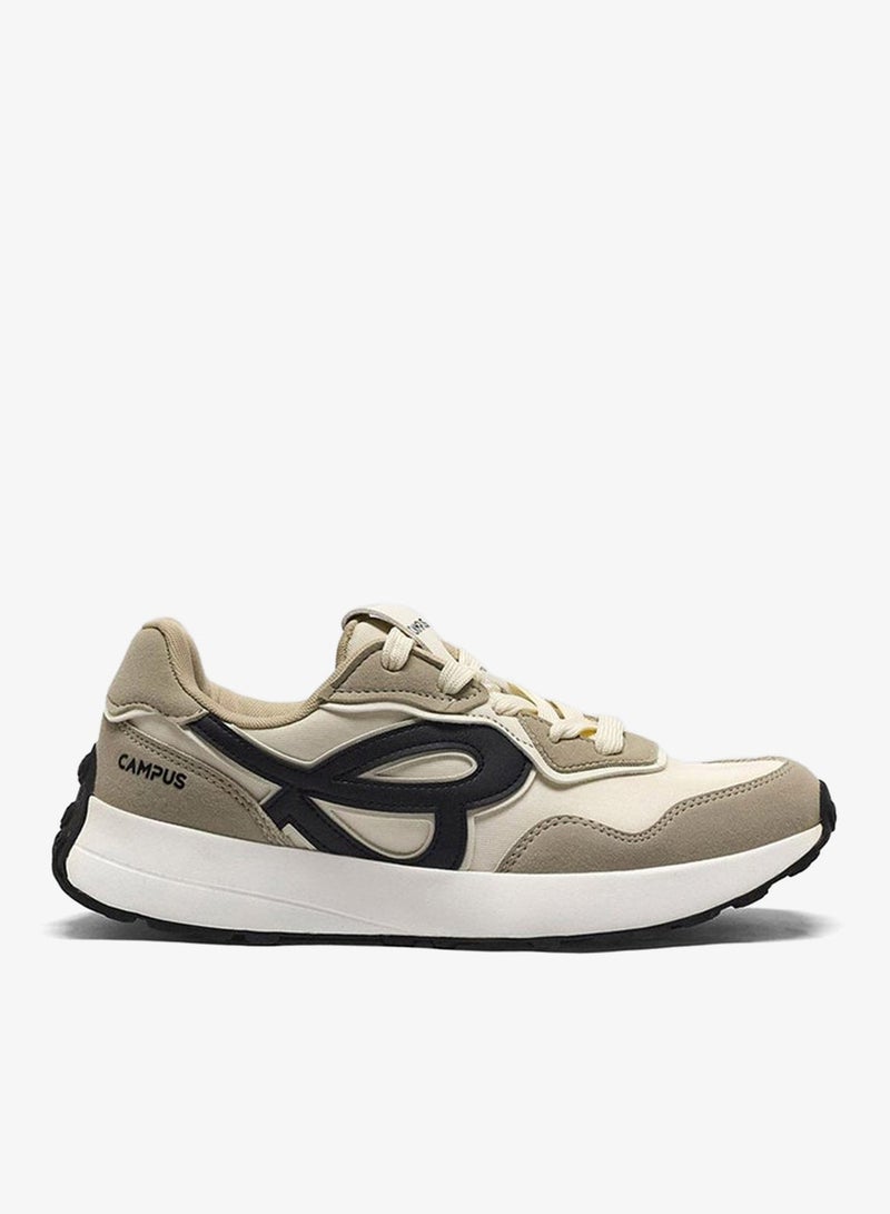 CAMPUS Men’s Off White Low Top Sneakers – Cool Retro Design Shoes with Bold Side Pattern and Modern Comfort - Image 1