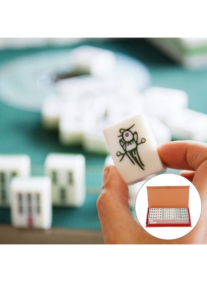 PRETYZOOM Chinese Mahjong Game Travel Mahjong Set Mahjong Board Game Mini Mahjong Travel Set Mini Mahjong Game - Image 5