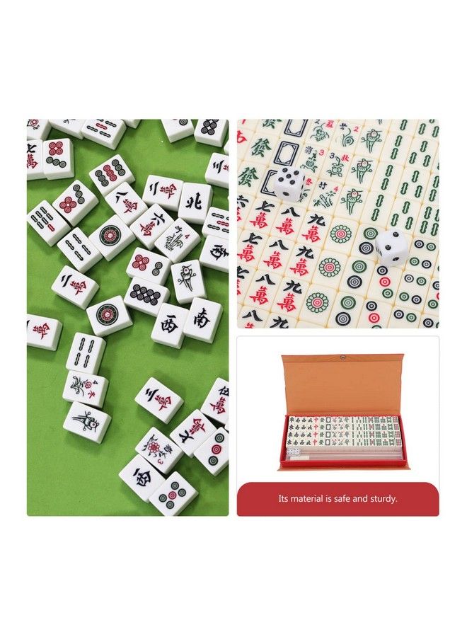 PRETYZOOM Chinese Mahjong Game Travel Mahjong Set Mahjong Board Game Mini Mahjong Travel Set Mini Mahjong Game - Image 3