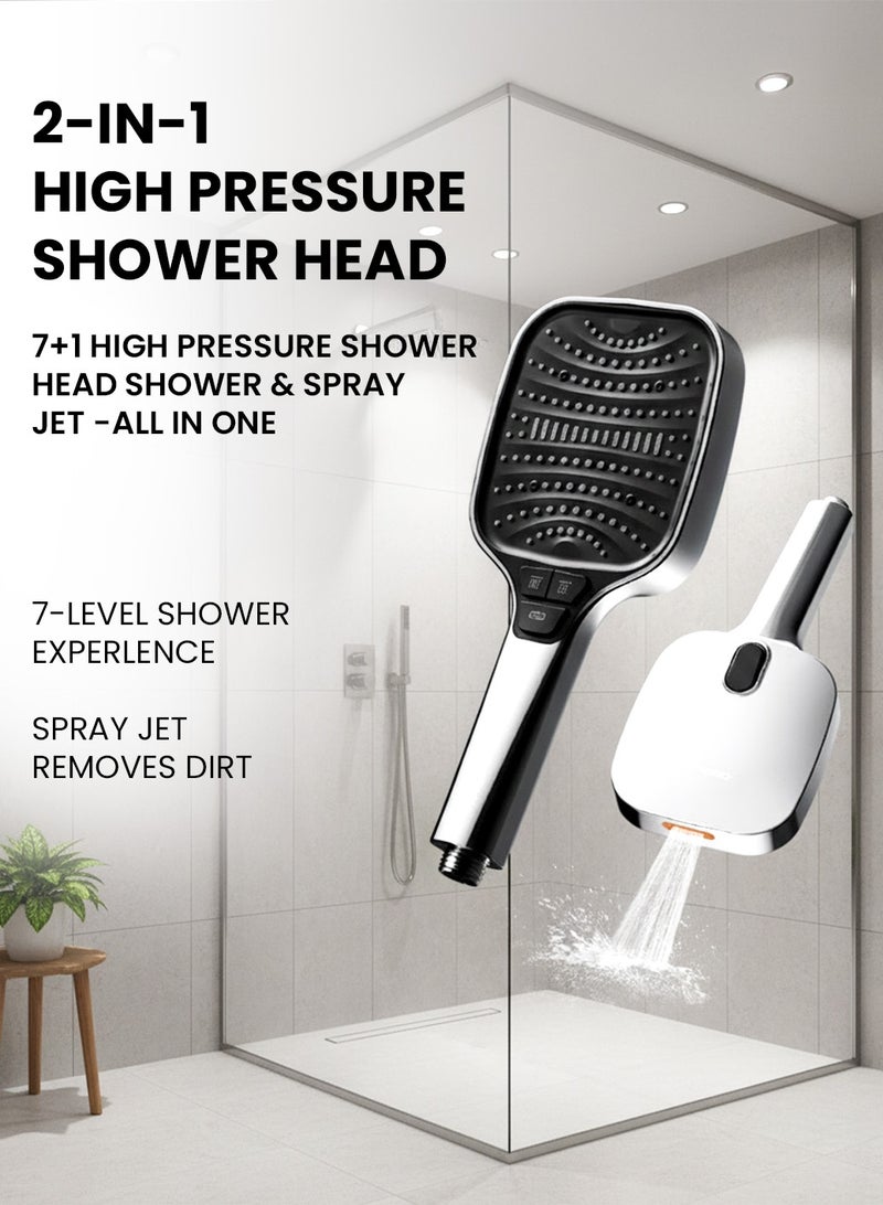 Deerma HS01 High-Pressure Filtered Shower Head with Turbo-Boost | 7 Modes & Powerful Spray Gun for Easy Cleaning - Image 3