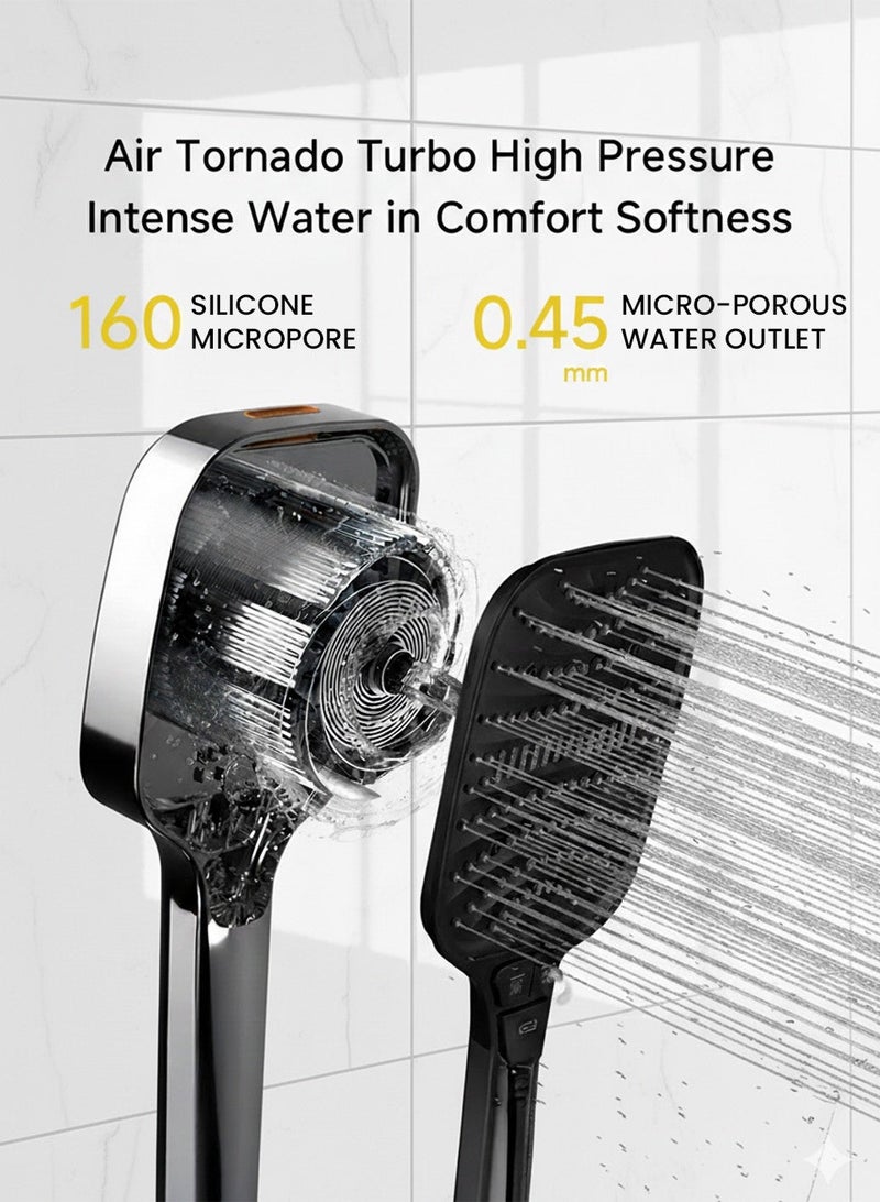 Deerma HS01 High-Pressure Filtered Shower Head with Turbo-Boost | 7 Modes & Powerful Spray Gun for Easy Cleaning - Image 5