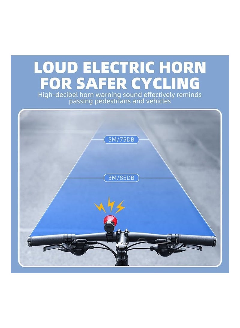 Generic - 125 dB Electric Bike Horn with 6 Sound Modes, Rechargeable Battery, Waterproof Design - Perfect Bicycle Accessory for Kids, Adults, and Mountain Bikes. - Image 1