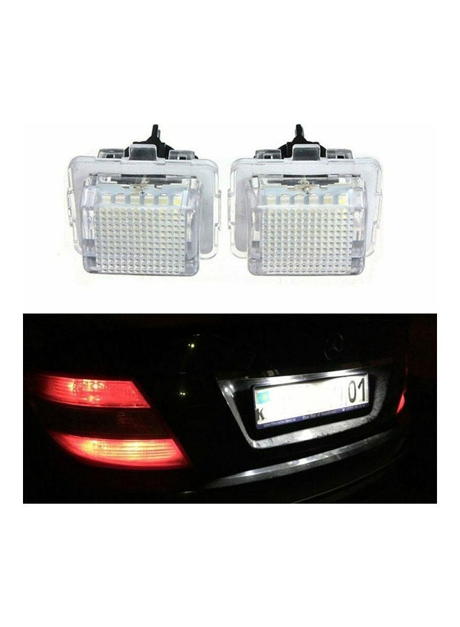 MUNTAQI 2-Piece License Plate LED Light Set For Mercedes Benz W204/W212/W216/W221/W207 - Image 2
