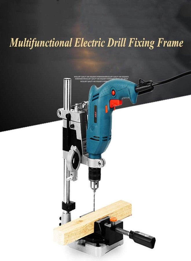 زيرون حامل مثقاب الطاولة، حامل مثقاب طاولة عمل عالمي عالي الدقة، مشبك تثبيت، حامل مثقاب طاولة عمل، أداة متعددة الوظائف قابلة للتعديل، حامل دعم مثقاب الطاولة - Image 5