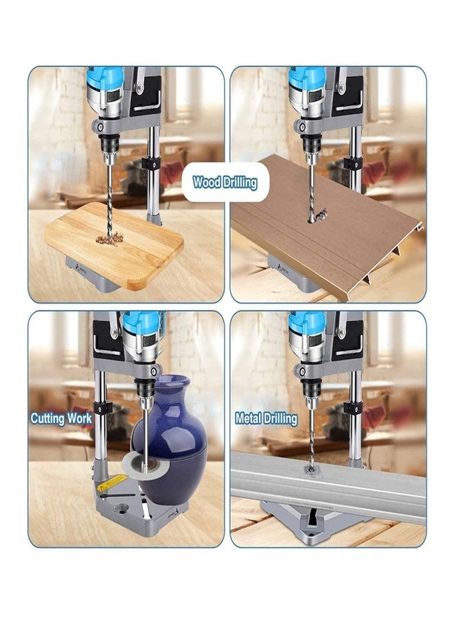 زيرون حامل مثقاب الطاولة، حامل مثقاب طاولة عمل عالمي عالي الدقة، مشبك تثبيت، حامل مثقاب طاولة عمل، أداة متعددة الوظائف قابلة للتعديل، حامل دعم مثقاب الطاولة - Image 4