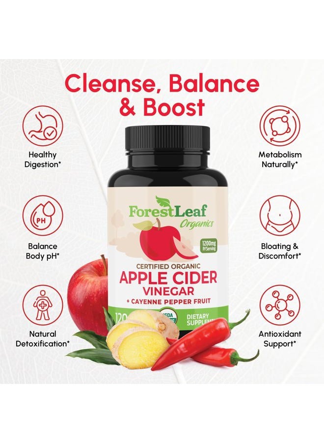 ForestLeaf Organic Apple Cider Vinegar Pills - 1200mg - Image 2