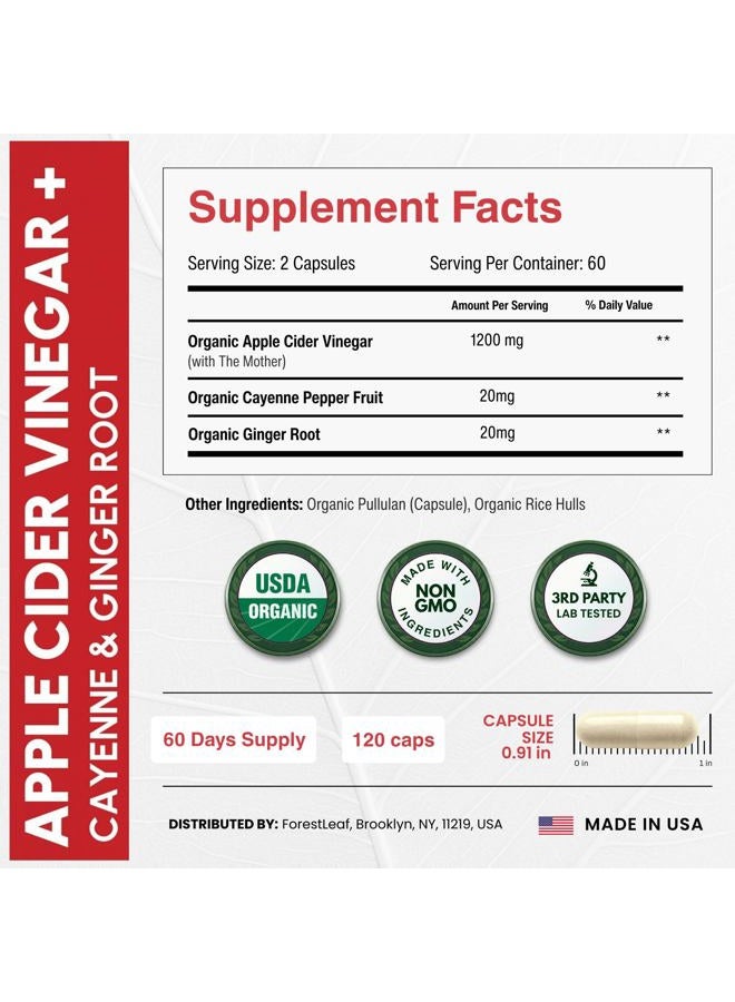 ForestLeaf Organic Apple Cider Vinegar Pills - 1200mg - Image 3