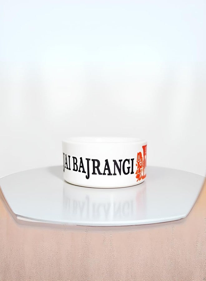 M Men Style Jai Bajrangi Silicone Wristband – White Hanuman Bracelet for Men & Women | Devotional Hindu Rubber Band | Religious Faith Wristband SBr2025719 - Image 4