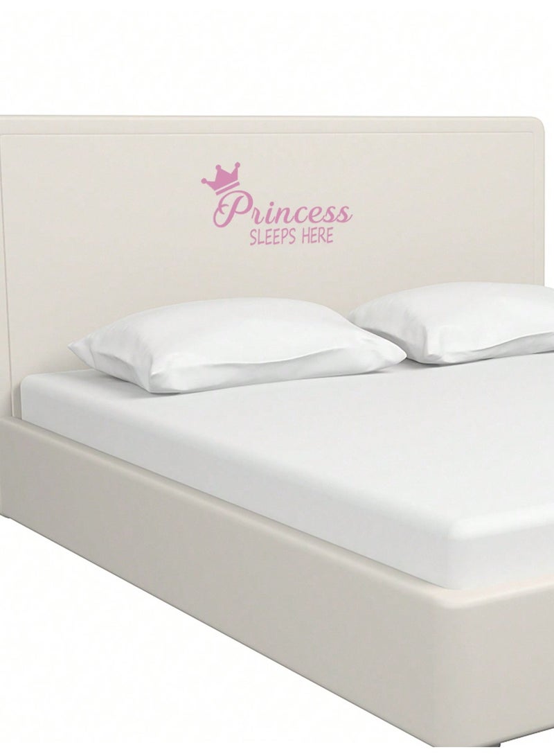 ملصق جداري لغرفة النوم بتصميم Princess Sleeps Here مقاس L – ستيكر فينيل ديكور باب وغرف الأطفال بتصميم أميرة أنيق - Image 3