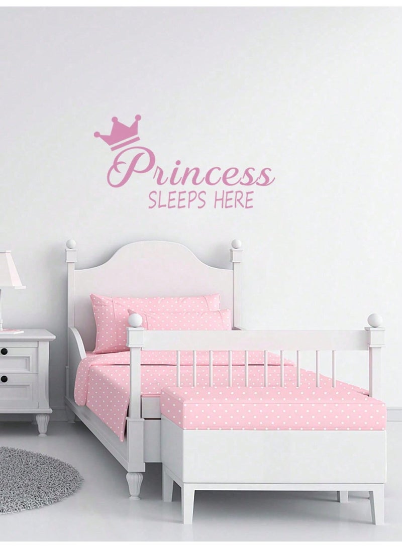 ملصق جداري لغرفة النوم بتصميم Princess Sleeps Here مقاس L – ستيكر فينيل ديكور باب وغرف الأطفال بتصميم أميرة أنيق - Image 2