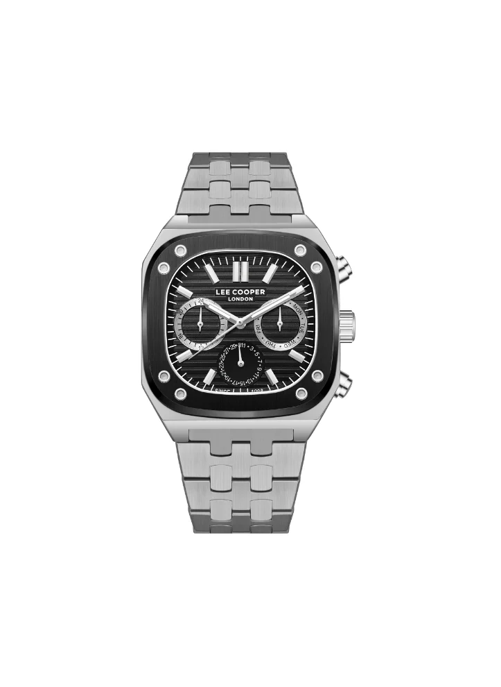 Lee Cooper Men's Multi Function Display Watch With Silver Metal Strap - LC08023.350