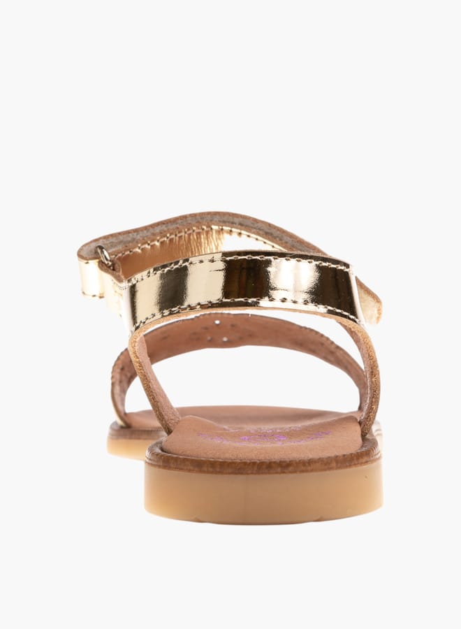 Pablosky Girls Strap Sandals With Hook And Loop Closure  - Image 3