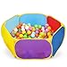 Eocolz Kids Ball Pit Large Pop Up Childrens Ball Pits Tent for Toddlers Playhouse Baby Crawl Playpen with Basketball Hoop and Zipper Storage Bag Balls Not Included 1M Multicolor - Image 3