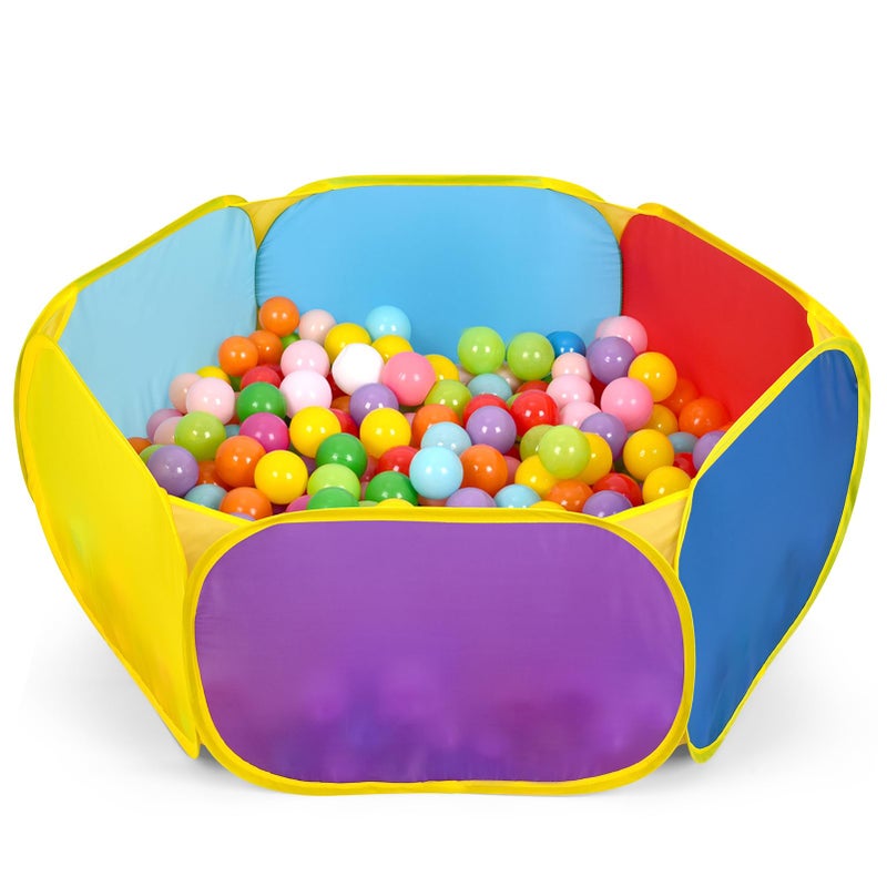 Eocolz Kids Ball Pit Large Pop Up Childrens Ball Pits Tent for Toddlers Playhouse Baby Crawl Playpen with Basketball Hoop and Zipper Storage Bag Balls Not Included 1M Multicolor - Image 2
