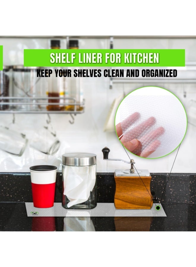 Relex Shelf Liner for Kitchen, Non-Adhesive Drawer Mats, Non-Slip Food Grade EVA Drawer Liner, Stain-Proof Liner for Shelf, Refrigerator, Cupboard, and Desk (2 Rolls, 45 x 150cm) - Image 4