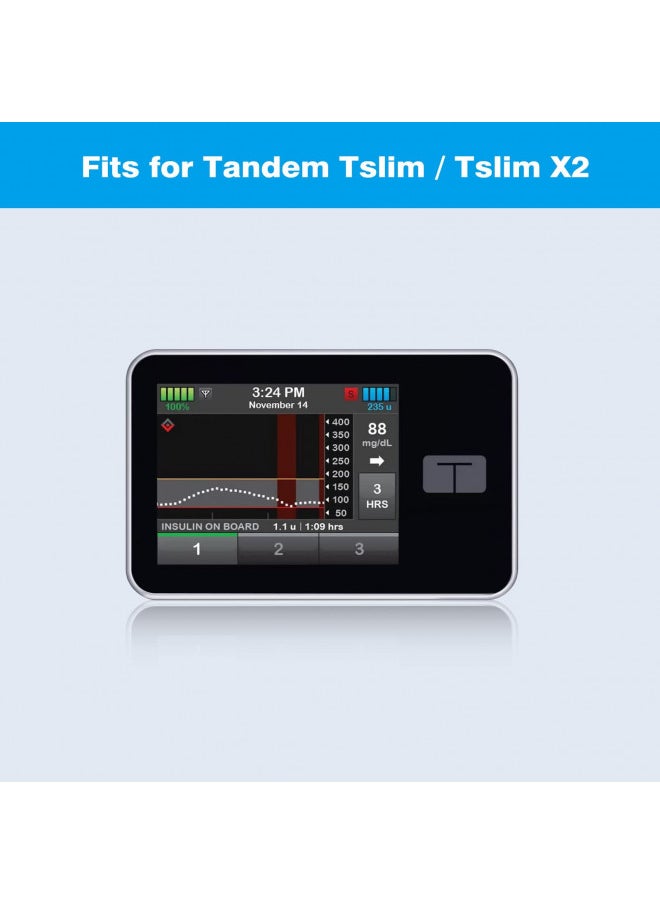 MEDMAX MEDMAX Silicone Case for Tandem T:Slim X2 / T:Slim Insulin Pumps, Shockproof Anti Slip Protective Cover Soft Gel Skin with Raised Bezel for Tandem T:Slim/T:Slim X2 Insulin Pumps (Black)  - Image 1