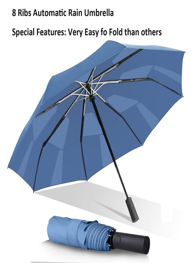 BAODINI Windproof Umbrella for Rain Folds Easily Automatic Open Close 46 inch Compact Travel Portable Umbrella for Men and Women - Image 3