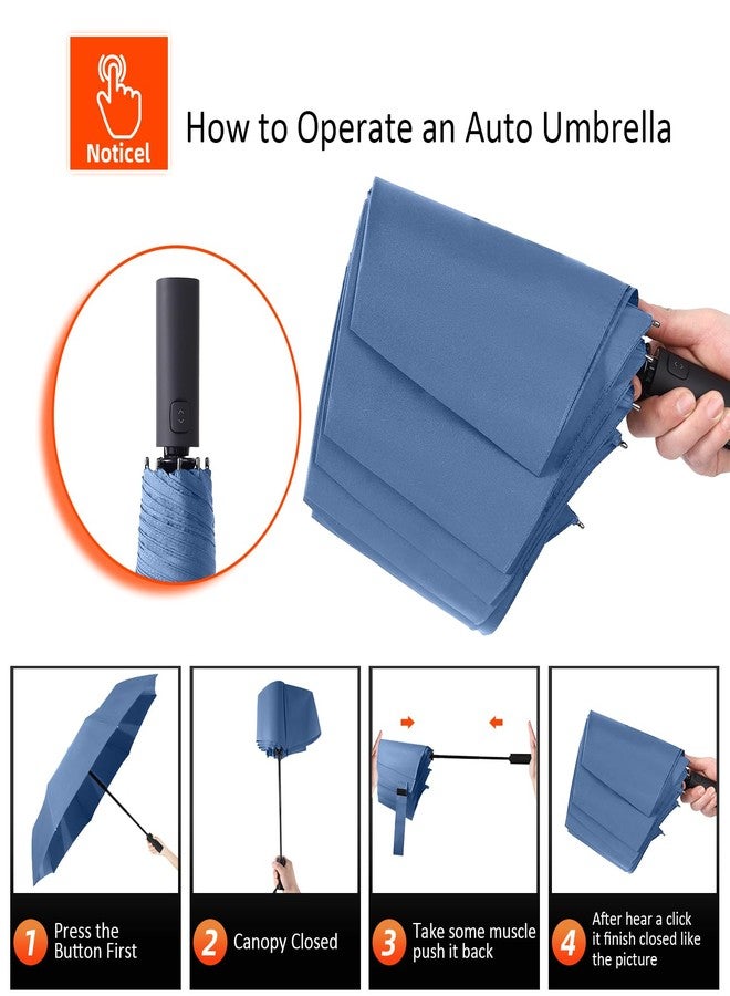 BAODINI Windproof Umbrella for Rain Folds Easily Automatic Open Close 46 inch Compact Travel Portable Umbrella for Men and Women - Image 5