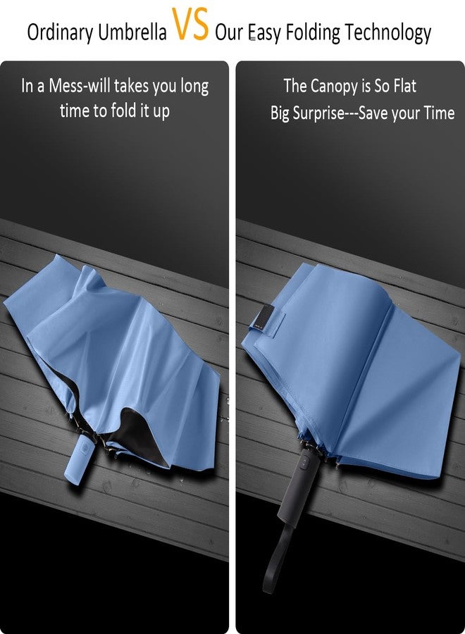 BAODINI Windproof Umbrella for Rain Folds Easily Automatic Open Close 46 inch Compact Travel Portable Umbrella for Men and Women - Image 4