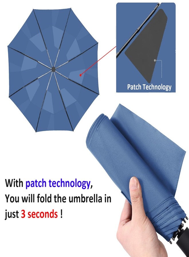 BAODINI Windproof Umbrella for Rain Folds Easily Automatic Open Close 46 inch Compact Travel Portable Umbrella for Men and Women - Image 2