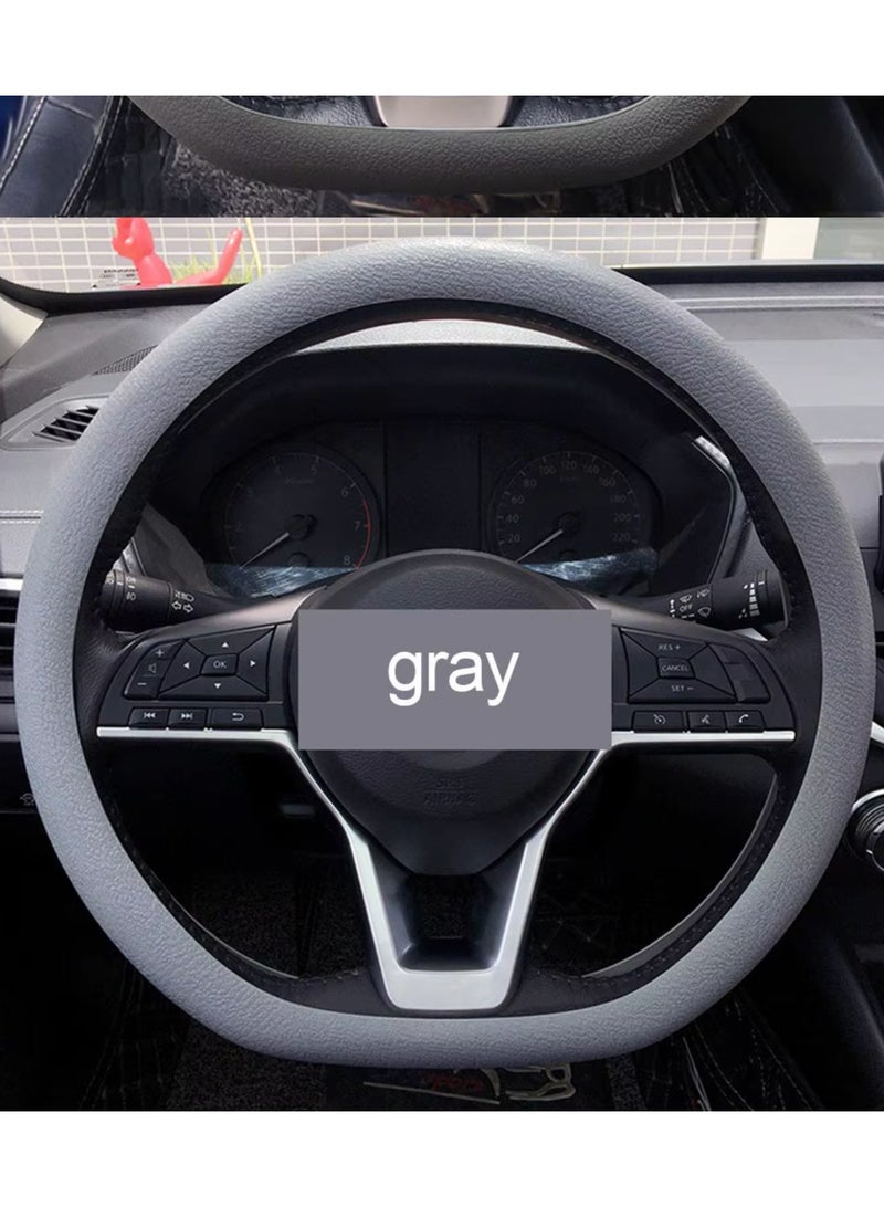 Universal Silicone Non-slip Steering Wheel Cover with Flexible Texture