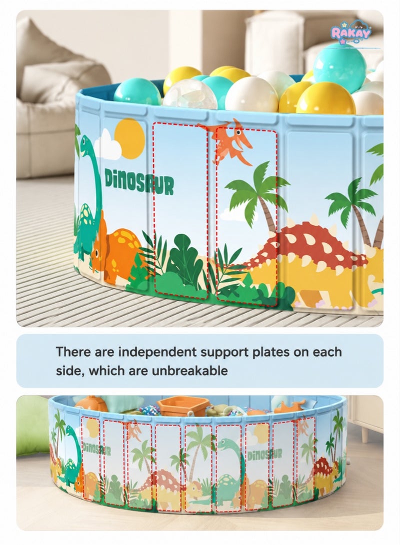RAKAY Foldable Kids Sand Pit, 90cm Round Non-Inflatable Sandbox, Ball Pit and Play Pool for Indoor & Outdoor Use - Image 3