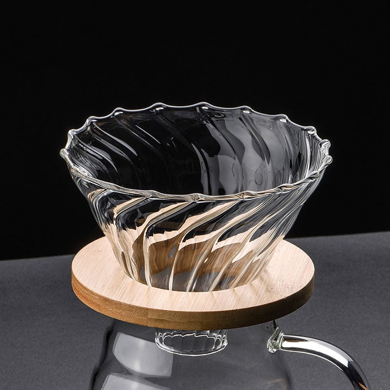 كوب تصفية القهوة V60 - إبريق صب القهوة الزجاجي بتصميم سحابي - Image 5