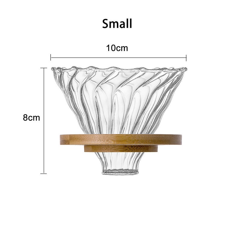 كوب تصفية القهوة V60 - إبريق صب القهوة الزجاجي بتصميم سحابي - Image 1