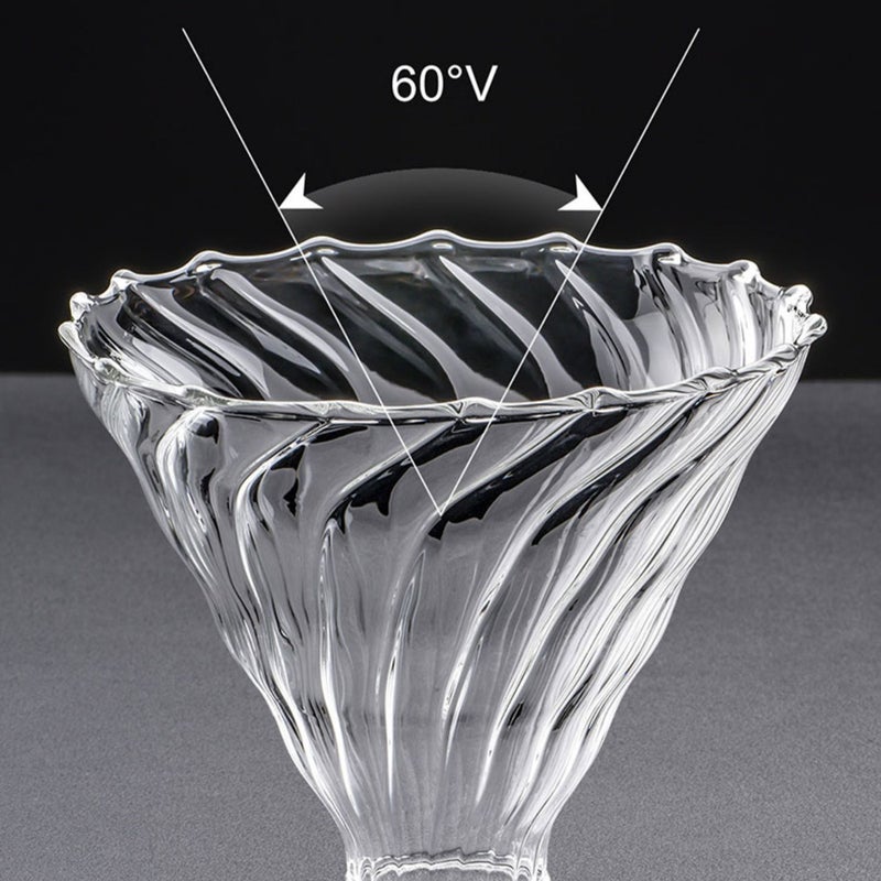 كوب تصفية القهوة V60 - إبريق صب القهوة الزجاجي بتصميم سحابي - Image 3