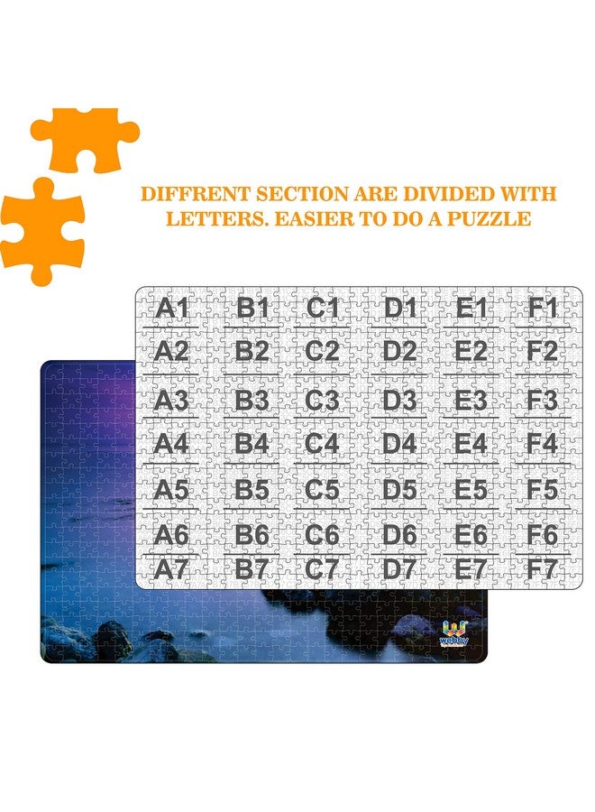 Webby Kids Sunset Over A Rocky Coast Wooden Jigsaw Puzzle, 500 Pieces, Multicolor - Image 3