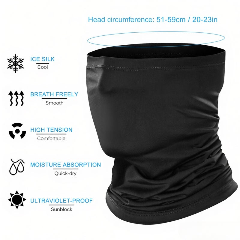 Cycling Half Face Cover Motorcycle Neck Warmer Riding Neck Gaiter Cooling Climbing Running Hiking Neck Wrap Ice Silk Sunlight Protection Cycling Headgear - Image 4
