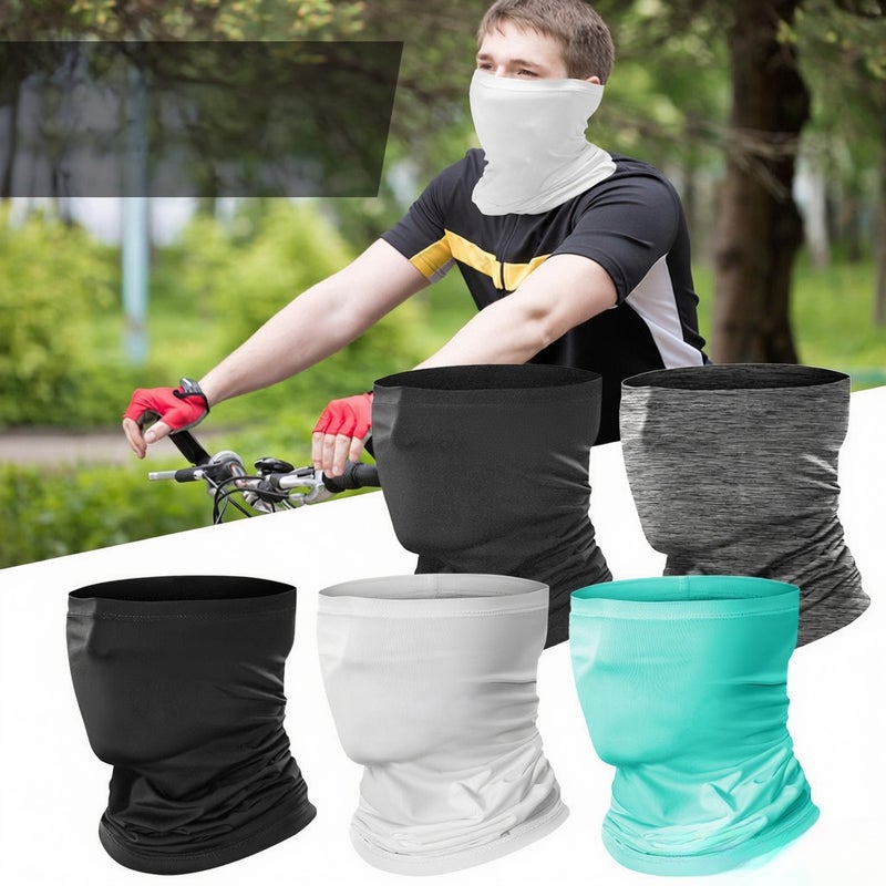 Cycling Half Face Cover Motorcycle Neck Warmer Riding Neck Gaiter Cooling Climbing Running Hiking Neck Wrap Ice Silk Sunlight Protection Cycling Headgear - Image 5