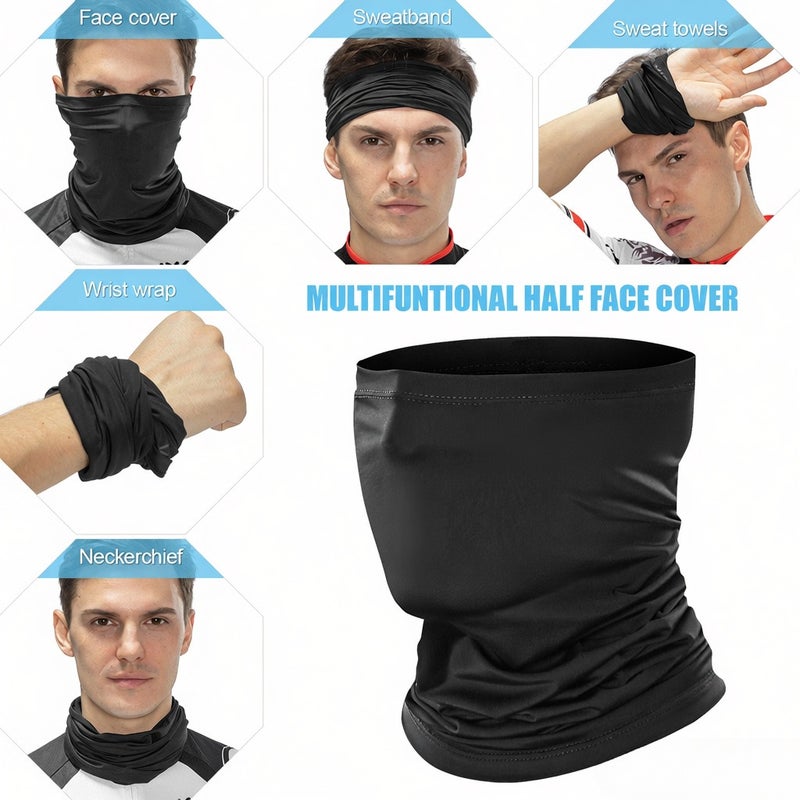 Cycling Half Face Cover Motorcycle Neck Warmer Riding Neck Gaiter Cooling Climbing Running Hiking Neck Wrap Ice Silk Sunlight Protection Cycling Headgear - Image 3