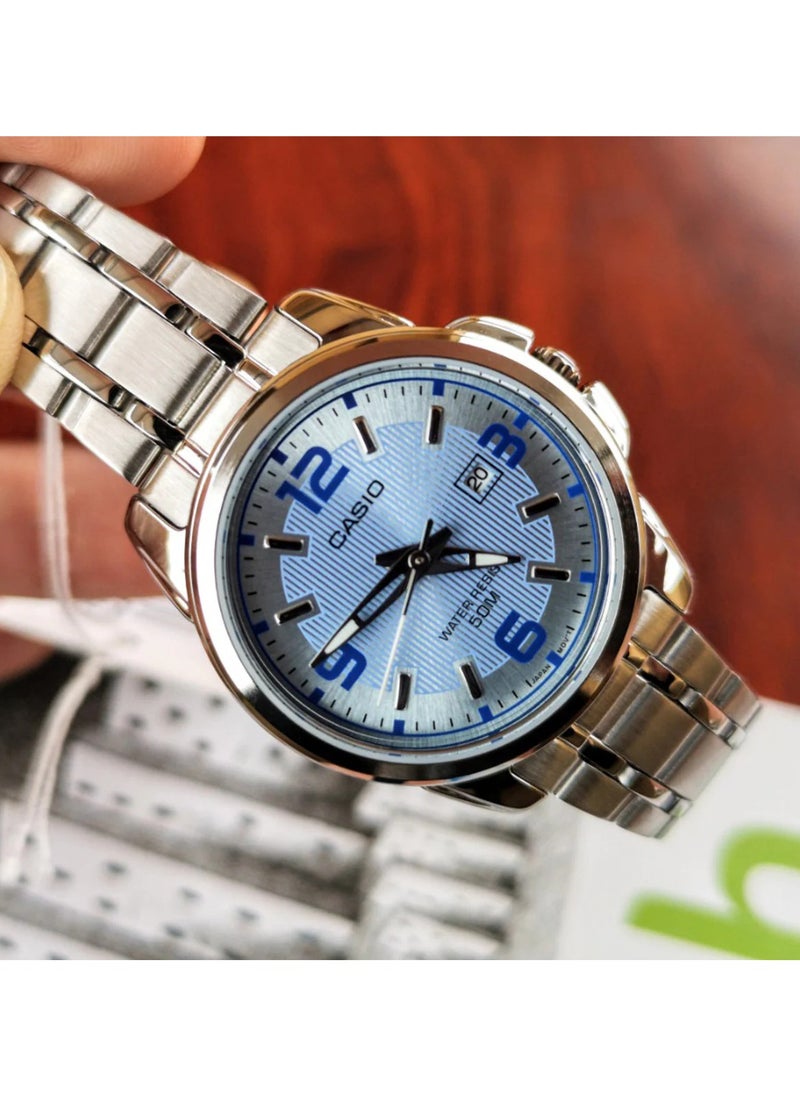 CASIO - Casio Women's Water Resistant Quartz Stainless Steel  Watch LTP-1314D-2AVDF Silver - Image 1