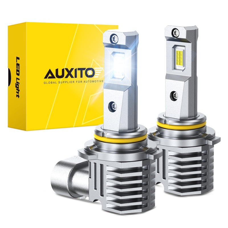 AUXITO 9005 Light Bulbs 30000LM 6500K Cool White LED Fog Light Bulbs Fanless 11 Halogen Size PlugNPlay CANbus Ready No Flicker Pack of 2 - Image 2