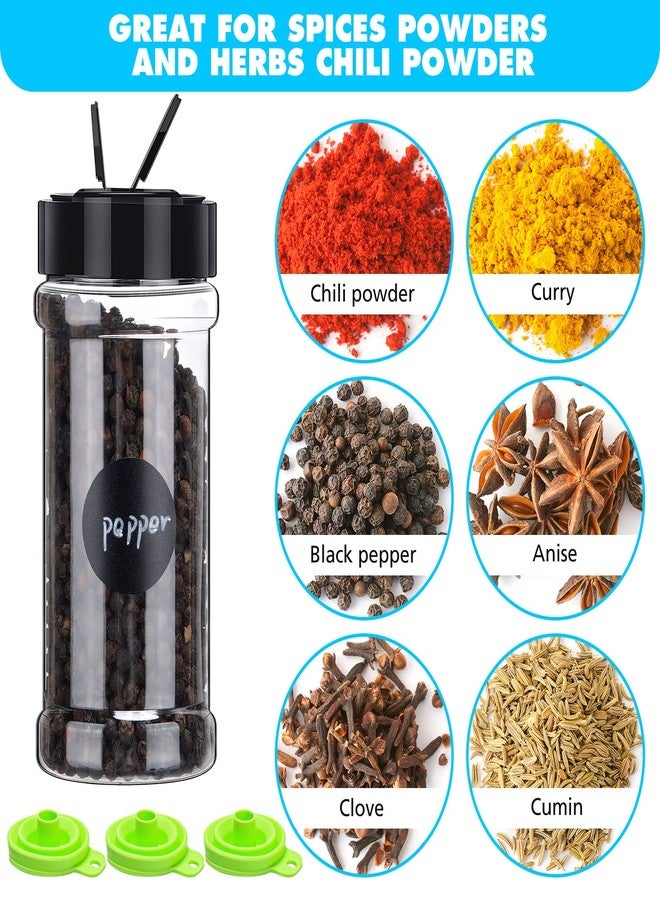 Hsei 48 Pcs 3 oz Clear Plastic Spice Jars Spice Bottles with Shaker Lids Plastic Seasoning Containers Chalk Labels Chalk Marker Collapsible Funnel Brush Spice Storage Containers for Kitchen Cabinet - Image 5
