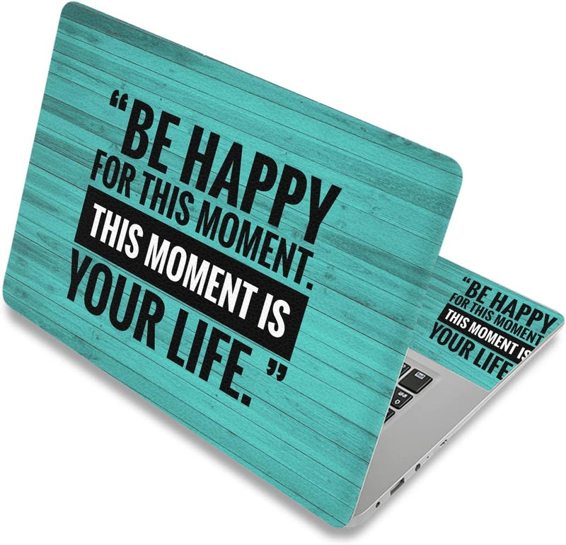 Laptop Skin Sticker Decal,12" 13" 13.3" 14" 15" 15.4" 15.6 inch Laptop Skin Sticker Cover Art Decal Protector Notebook PC (Be Happy)