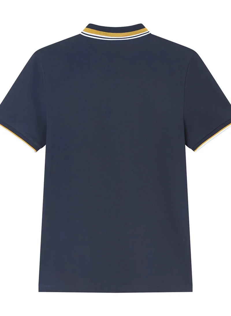 GIORDANO  Men’s Slim Pique Polo with Contrast Collar & Signature Embroidery for Men | Best Price UAE