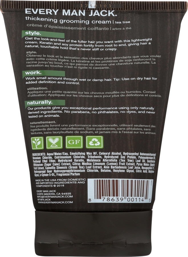 Every Man Jack - Grooming Cream Thickening Medium Hold Tea Tree - 5 oz. - Image 2