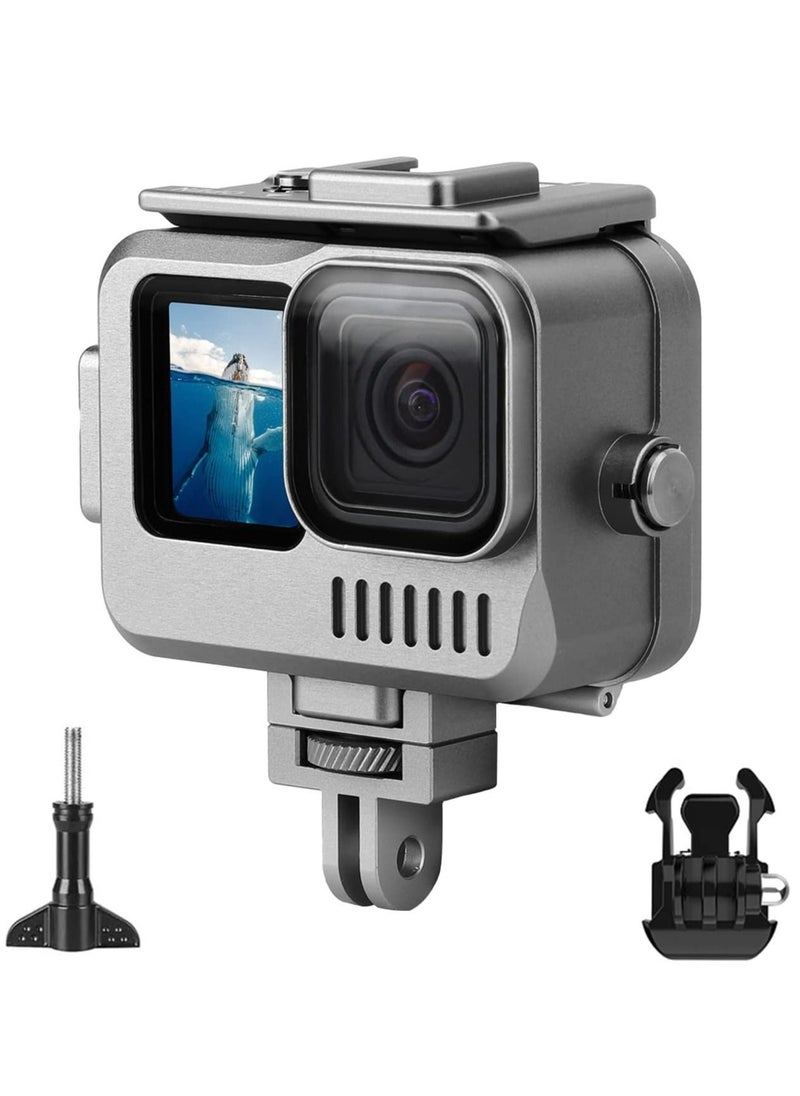 Y&D - Aluminum Waterproof Case for GoPro Hero 11/10/9 Black, Protective 131FTUnderwater Dive Housing Shell with 2 Cold Shoes Hero11/10/9 Black Action Camera - Image 1