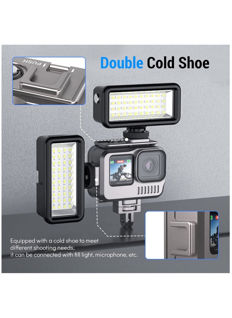 Y&D - Aluminum Waterproof Case for GoPro Hero 11/10/9 Black, Protective 131FTUnderwater Dive Housing Shell with 2 Cold Shoes Hero11/10/9 Black Action Camera - Image 1
