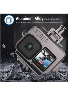 Y&D Aluminum Waterproof Case for GoPro Hero 11/10/9 Black, Protective 131FTUnderwater Dive Housing Shell with 2 Cold Shoes Hero11/10/9 Black Action Camera  - Image 4