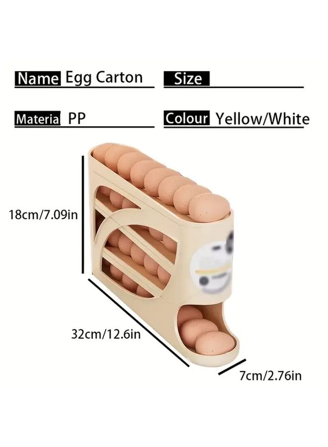 Yellow Egg Storage Organizer Auto Fill Gravity Fed System Holds 30 Eggs - Image 4
